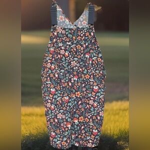 Duluth Trading Co. Women's Heirloom Gardening Bib Overalls Mushroom XL RARE